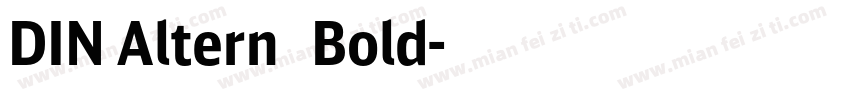 DIN Altern   Bold字体转换